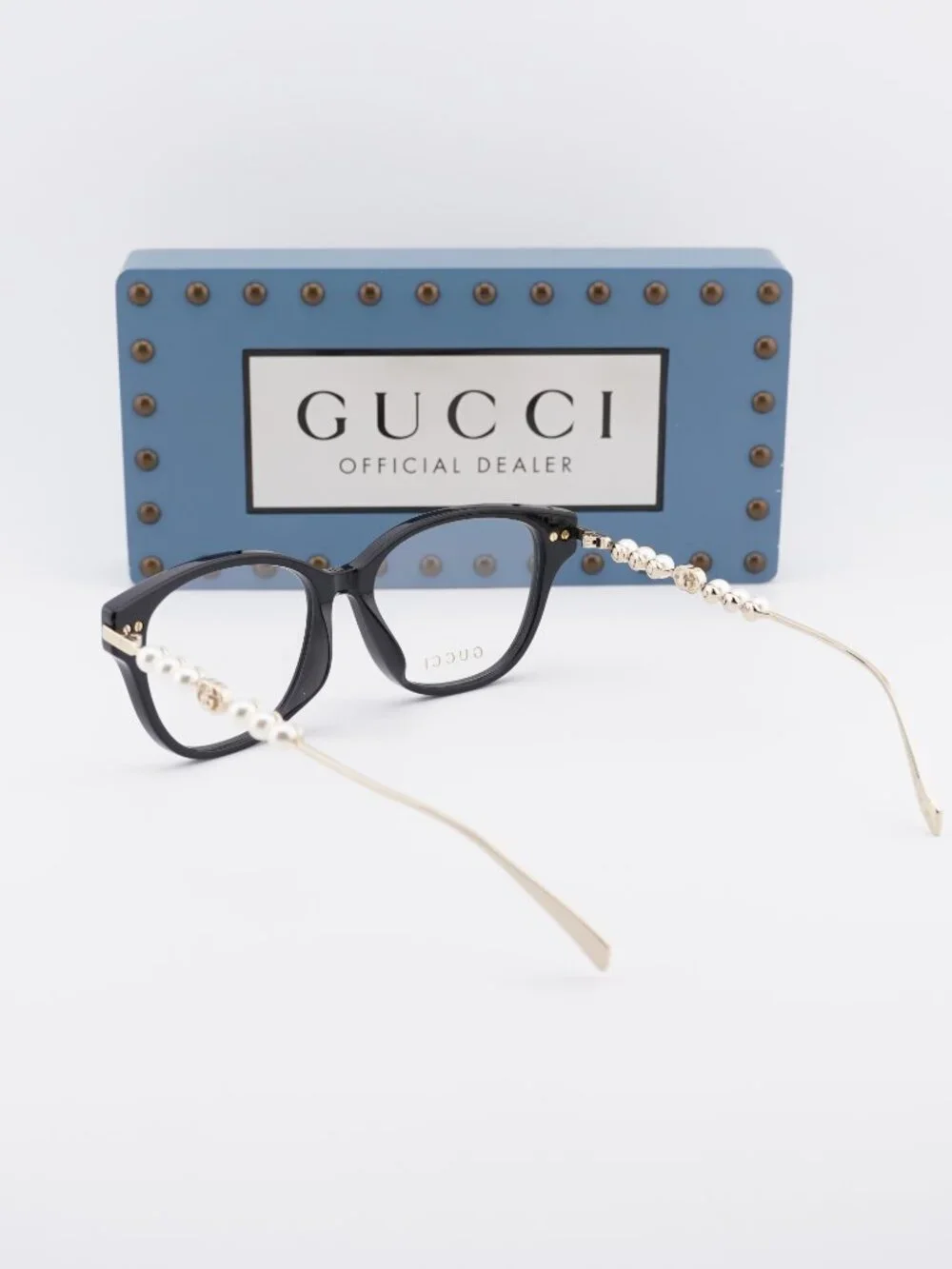 Gucci GG1972OA 001 Square Eyeglasses 54mm - Black / Gold